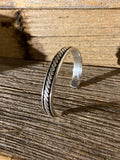 Sterling Silver Rope Cuff Bracelet