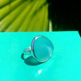 Sterling Silver Freeform Chalcedony Ring